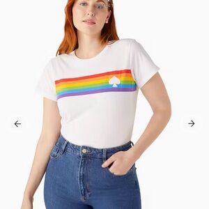 KATE SPADE RAINBOW SPADE TEE SHIRT SIZE XL
(RUNS ON SMALLER SIDE)